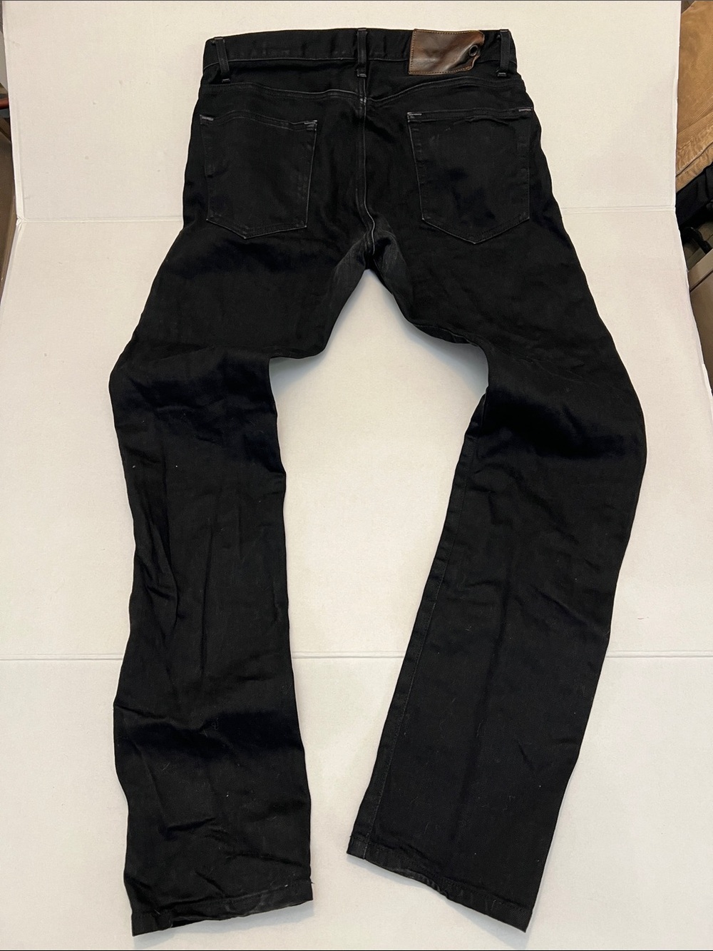 SCHAEFFER’S GARMENT HOTEL MADE IN USA RARE BLACK DOUBLE KNEE JEANS 34x35 - Picture 11 of 16